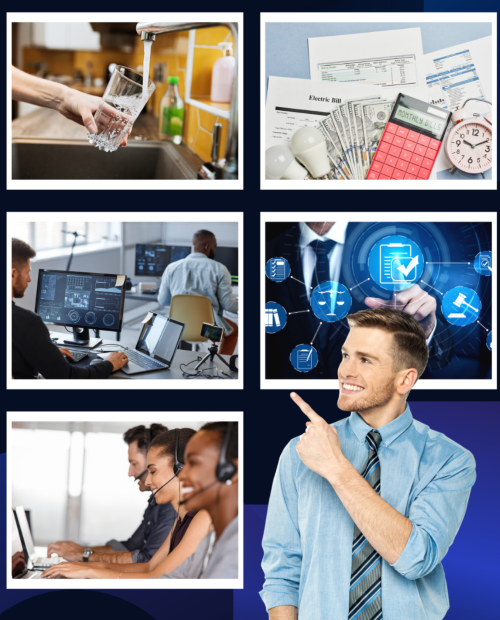 Blue Modern Business Reporting Photo Collage Photo Collage